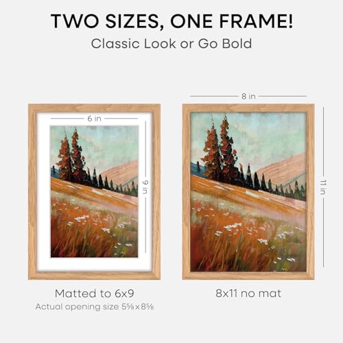 8x11 Natural Oak Picture Frame (3 Count)