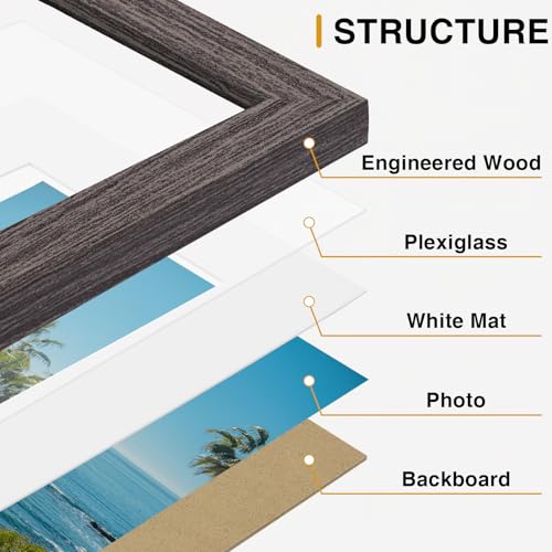 4x6 Picture Frames Set of 9 for Wall & Tabletop Display (9 Count)