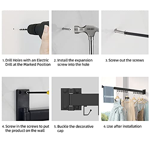 Wall Mount Clothes Drying Rack
