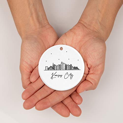 Round Ceramic Porcelain Christmas Tree Ornament