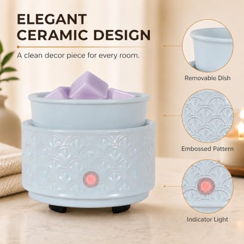 Blue Ceramic Wax Melt Warmer 3