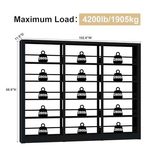 Heavy Duty Metal Book Shelf