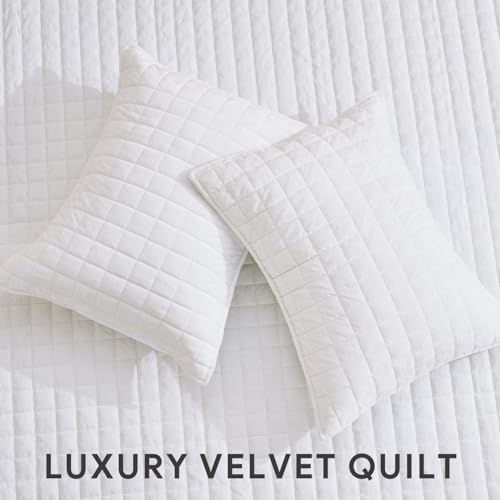 Channel Box Stitch Velvet Quilt Set