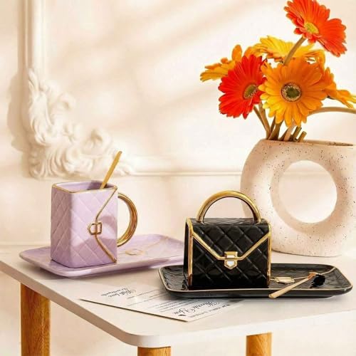 2 Set Coffee Mug Elegant Handbag Shaped Cup (2 Count)