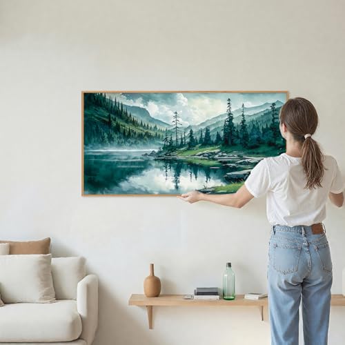 Large Nature Forest Framed Canvas Wall Art