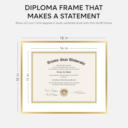 15x18 Gold Diploma Frame