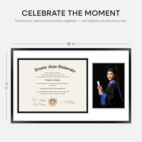 11x18 Black Diploma Frame