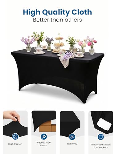 Spandex Table Cloth 2 Pack [4FT (2 Count)