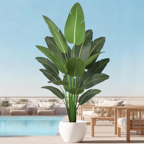 Artificial Bird of Paradise Tree 7FT 19 Thick Matte Texture Leaves