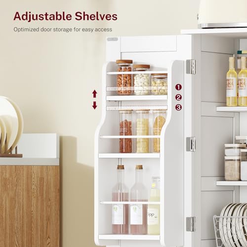 43'H Pantry Cabinet with 4 Doors