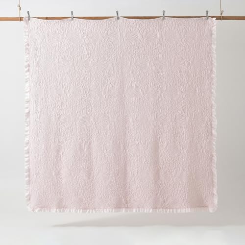 Pink Ruffled Quilt Queen Size