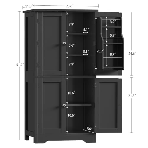 Pantry Cabinet with 4 Doors