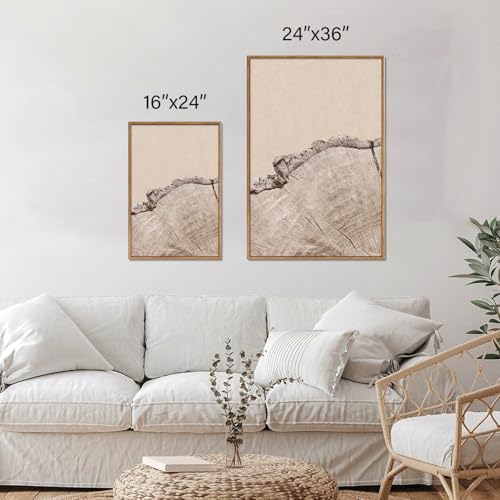 Large Tree Ring Framed Canvas Wall Art Set (3 Count)