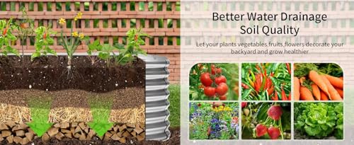 24“ Tall Galvanized Raised Garden Bed Kit