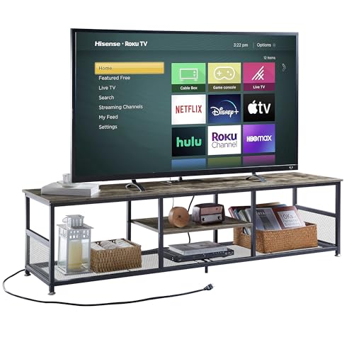 TV Stand with Power Outlets for Televisions up to 80Inch