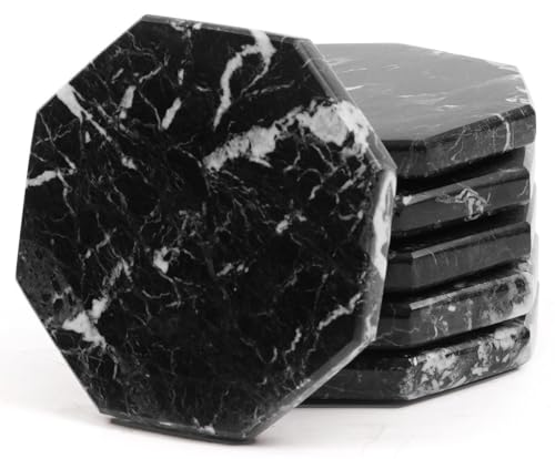 Star Marble Coasters Set of 6