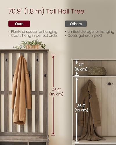 Hall Tree with Bench and Shoe Storage