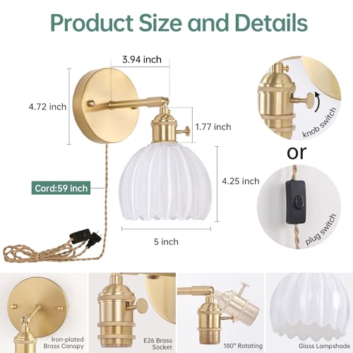 Plug in Wall Sconce