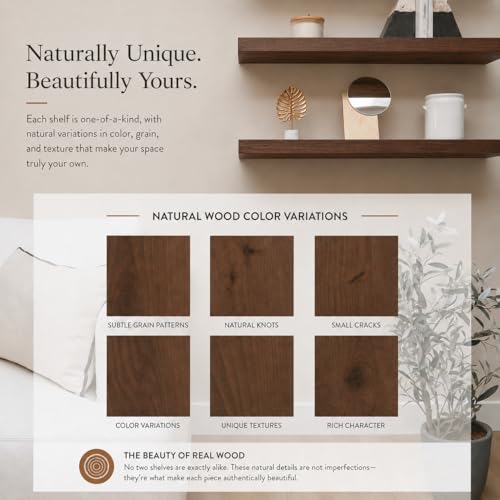 URBANDI Rustic Floating Shelves (2 Shelves)