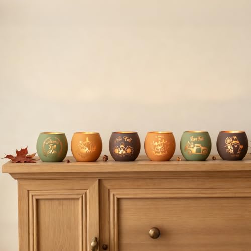 Candle Holders for Fall Table Decor Centerpiece Decorations 12 PCS (12 Count)