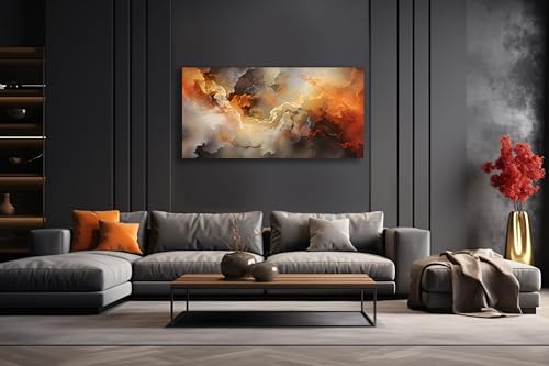 Abstract Wall Art Home Decor Orange Artwork Wall Art Prints Canvas Painting Wall Decor for Living Room Bedroom Office Decoration 20"x40"