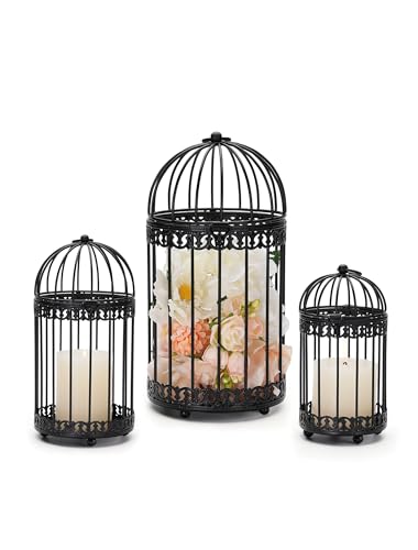 Decorative Bird Cages for Centerpiece (3 Count)