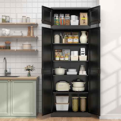 86.6" Kitchen Pantry Cabinet