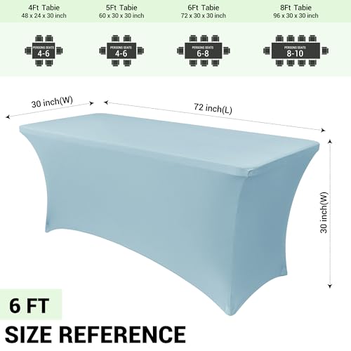6ft Stretch Spandex Table Cover (4 Count)
