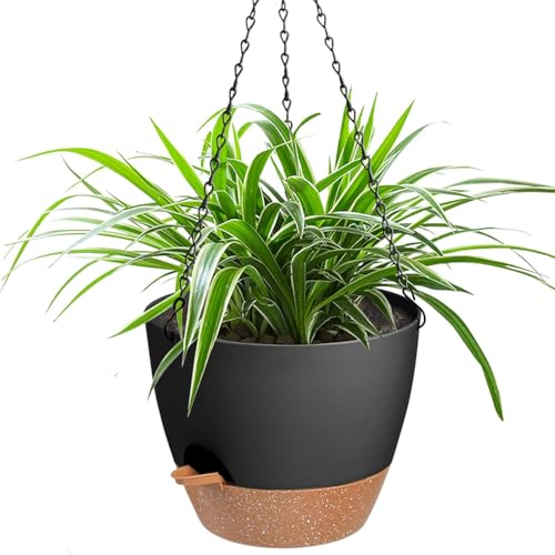 12 Inch Self Watering Hanging Planters for Indoor Outdoor Plants