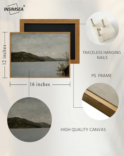 Framed Canvas Wall Art Vintage Decor
