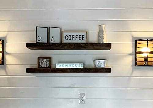 x2 30 Inch Wooden Floating Shelves for Wall