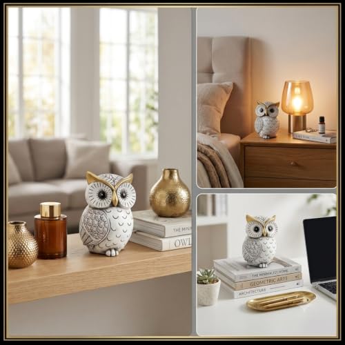 Black and White Owl Statue
