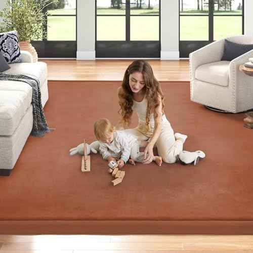 Baby Play Mat for Floor Nursery Muscle Mat Area Rug Playroom Rug 79x79" Elastic Foam 1.3" Thick Crawling Mat for Babies