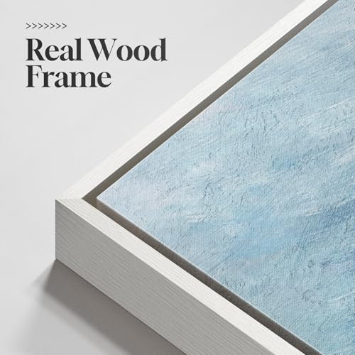 Large Framed Coastal Abstract Wall Art for Living Room