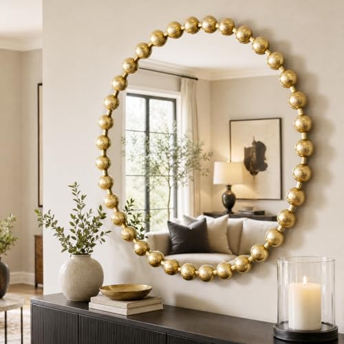 27 inch Gold Round Mirror