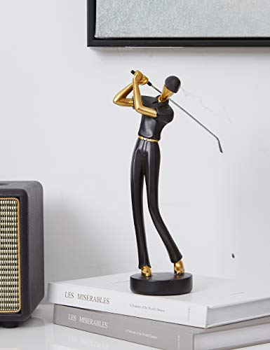 Golfer Figurine Statue Golf Sculpture Modern Home Decor 9.4 Inch
