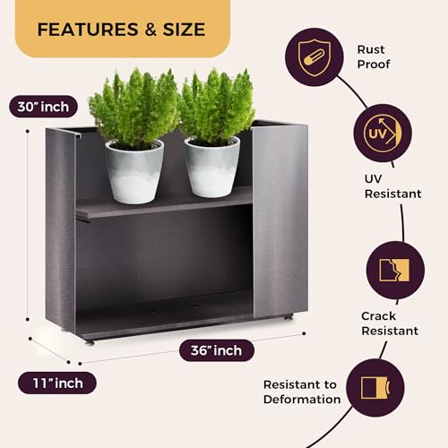 Corten Steel Style Planter Box