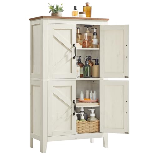 Farmhouse Storage Cabinet with 4 Barn Doors