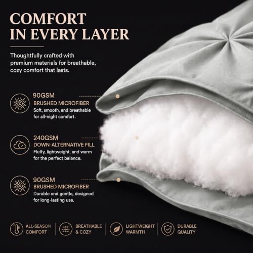 King Size Comforter Set Light Grey