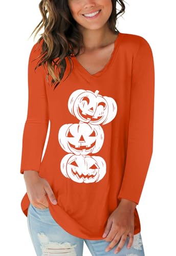 Halloween V Neck T