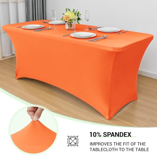 4ft Stretch Spandex Table Cover for Folding Tables (2 Count)