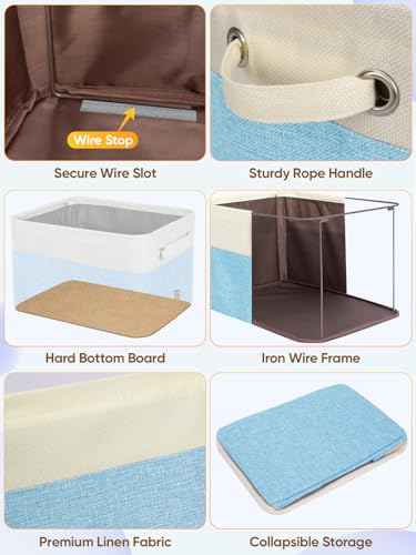 3 Pack Fabric Closet Storage Bins for Shelves (3 Count)