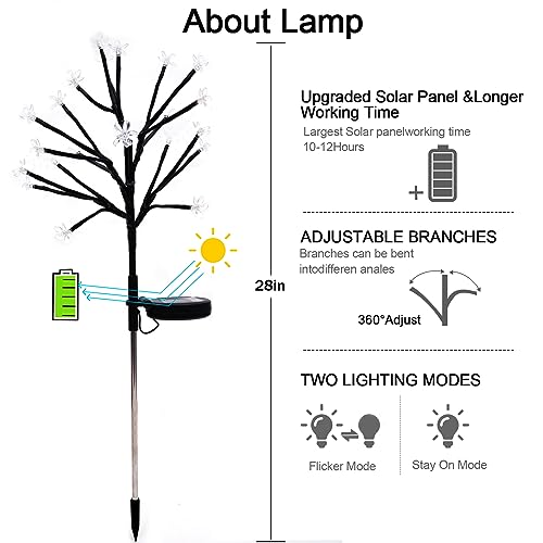 4 Pack Solar Lights Outdoor Waterproof (4 Count)