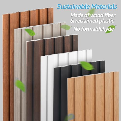 48 x 6 in WPC Wood Slat Wall Panels (16 Count)