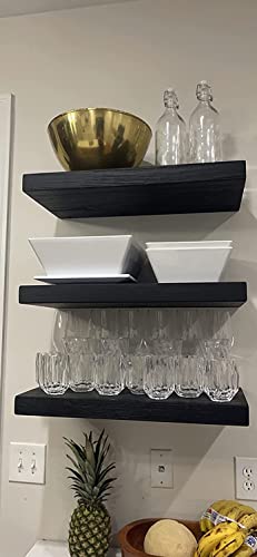 Joel’s Antiques 24 Inch Wooden Floating Shelves for Wall