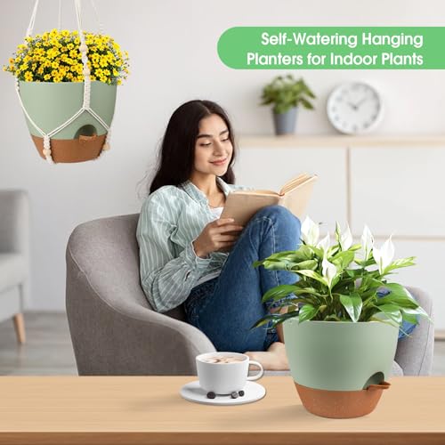 Hanging Planters for Indoor Outdoor Plants (2 Count)
