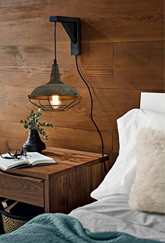 Farmhouse Plug in Pendant Light with 16 Feet Hanging Cord Hanging Lighting Fixture