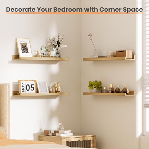 Floating Shelves for Wall Decor Storage (6 Count)