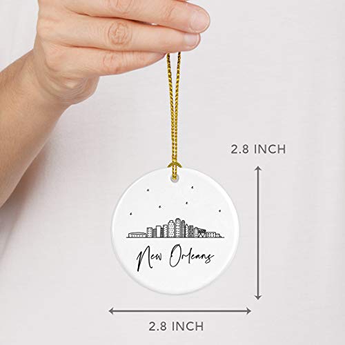 Round Ceramic Porcelain Christmas Tree Ornament Keepsake Gift