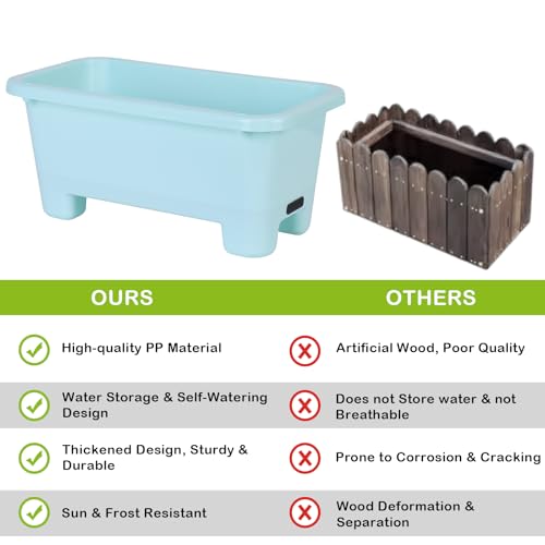 Self Watering Rectangle Planter Boxes 8 (8 Count)
